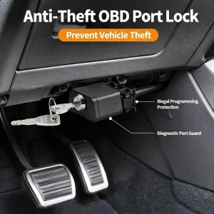 Car OBD Anti-Theft Security Lock Device Prevent Unauthorized Diagnostic Access Dashboard Mount Durable Metal