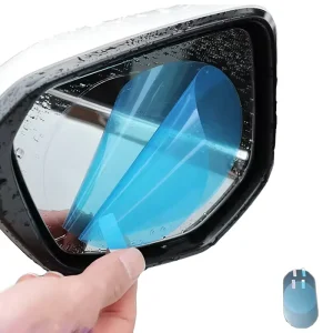 Car Rear View Mirror Letter Waterproof Anti Fog Film Clear Safe Driving Sticker Reusable PVC Material Vehicle Accessories
