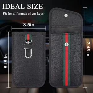 Carbon Fiber RFID Anti-theft Radiation Signal Blocking Faraday Cage Car Key Signal Shielding Bag Case Box Faraday Pouch