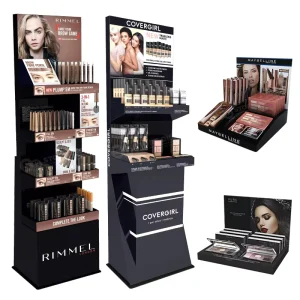 Cardboard Acrylic Metal Customized Shopping Mall Wall Display Stand Retail Store Furniture for Cosmetic Display Cabinet Showcase