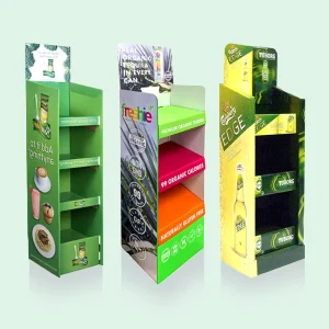 Cardboard Retail Soda Bottle Display Rack Customized Beverage Soda Bottle Display Stand