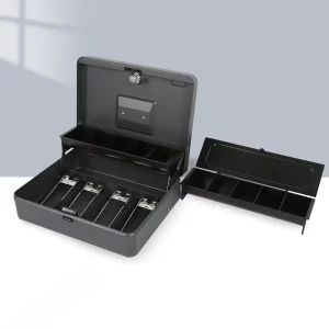 Cash Box Cash Register with a Stall Deposit Box with a Lock for Business Small Box Cash