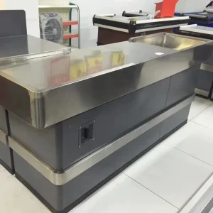 Cashier Checkout Supermarket Cash Tray Metal Checkout Counters