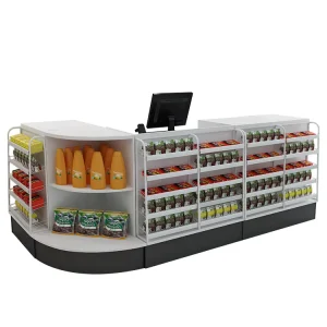 Cashier Counter with Counter Space L Shaped Grocery Store Pharmacy
