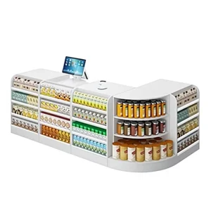 Cashier Supermarket Convenience Store Maternity Store Checkout Counter Modern Small Wooden Corner Counter