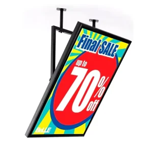 Ceiling Mount Sign Board Holder Rack Wall Mounted Metal Ceiling Poster Display Stands Frame Store