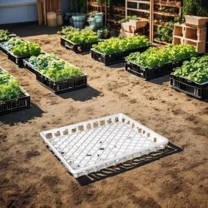 Certified PP Plastic Seedling Tray 104 200 308 Cells Lightweight Vented Reusable Stackable Eco Friendly Nursery