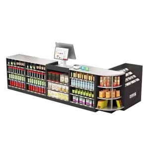 Checkout Counter Cashier Desk Checkstand Shelving Cash Register Supermarket Counter