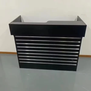 Checkout Counter Display Rack with Aluminum Insert Black