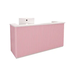 Checkout Counter Pink Wood Reception Counter Office Desk Reception Small Reception Desk Modern