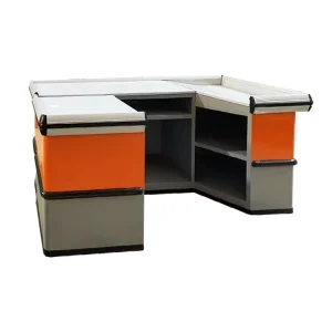 Checkout Counter Retail Store Durable Supermarket Equipment Steel Cashier Counter