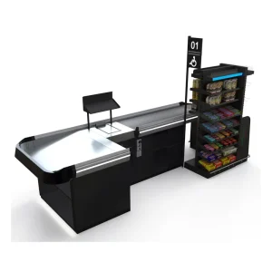 Checkout Counter Supply Supermarket Retail Checkout Counter With Conveyor Belt