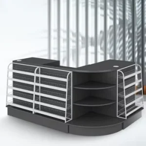 Checkout Counter with Candy Rack Supermarket Accessories