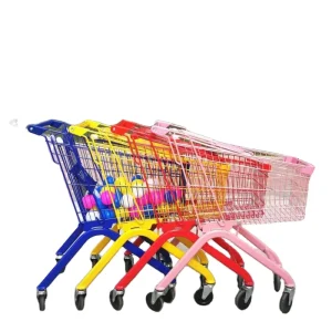 Children Mini Mesh Supermarket Shopping Cart Chrome Plated Metal Durable Grocery Trolley Customized