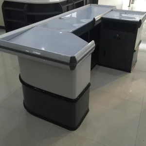 China Designed Popular Retail Supermarket Checkout Counter Supermarket Cashier Desk for Sale