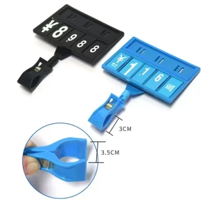 China Factory Clear Plastic Rotatable Pop Sign Clip Merchandise Price Tag Holder Display Label Clip for Supermarket