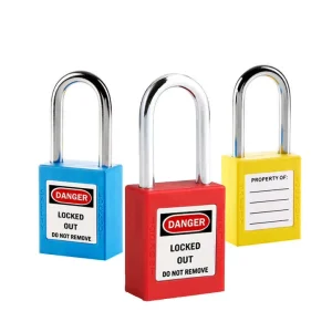 China Factory Direct Premium Quality Nylon Safety Padlock Waterproof Key Unlock Way Lock Device Durable Anti-Theft Polished
