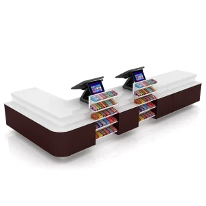 China Manufacturer Supermarket Round Corner Checkout Counter