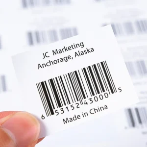 China Supplier Custom Barcode Label Barcode Label Sticker Printing Self Adhesive Vinyl Sticker