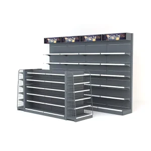 China Supplier New Style Store Display Racks Shelving Shelf Rack Supermarket Shelves With Led Lights in Mauritius