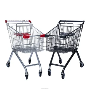 Chinese Factory Direct Supermarket Shopping Trolley Cart Durable & Anti Rust 4 Inch Casters