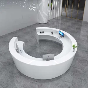 Circular Round Reception Desk Commercial Furniture Gym Salon Front Counter Shopping Mall Customer Service Counter