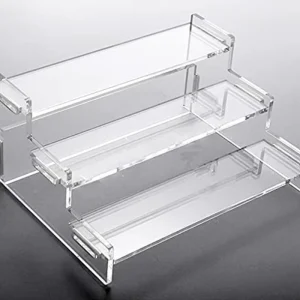 Classic Acrylic Eco Friendly Portable Bookshelves Floating Wall Mounted Bookcase Transparent Display Shelf