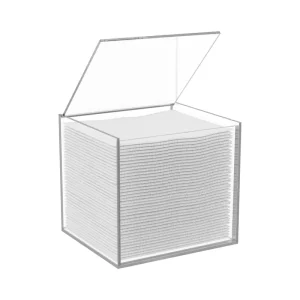 Clear Acrylic Box Container for Clean Towels Face Towelettes Bathroom Counter Storage Bin for Cleansing Facial Dry Wipes