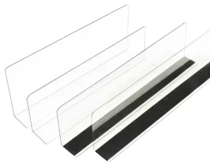 Clear Acrylic Heavy Duty Single Sided Multi Shelf Display Rack Shelf Divider Metallic Material Clothes Organizer Supermarket