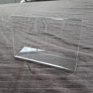 Clear Acrylic L Shaped Desktop Sign Holder Countertop Display for Small Signs Price Tags Name Cards or Informational Cards