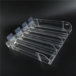 Clear Acrylic Shelf Divider Integrated Pusher 28.3*6.4cm