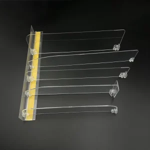 Clear Acrylic Shelf Divider for Retail Pharmacy Warehouse Freezer