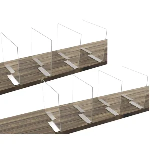 Clear Acrylic Shelf Dividers 11.8×10 Inch Closet Shelf Organizer Divider Separator for Kitchen Cabinets Bedroom Office Shelving