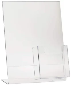 Clear Acrylic Sign Holder Brochure Pocket Countertop Display Corporate Office Retail 8.5×11 OEM