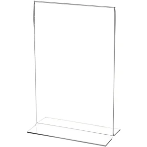 Clear Acrylic Sign Holder Menu Holder Display Acrylic Table Sign Holder for Restaurant Wedding Store Supermarket