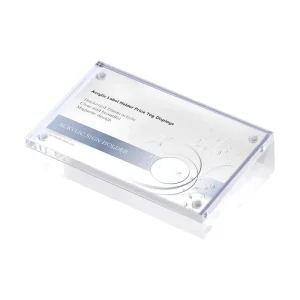 Clear Acrylic Tabletop Sign Stand Price Tag Data Card Holder Display