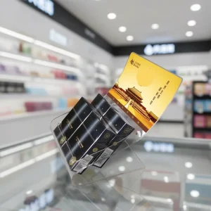 Clear Curved Acrylic Portable Display Rack for Tobacco Counter Use