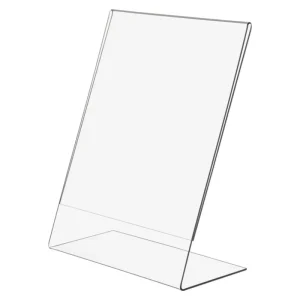 Clear L Shape Acrylic Table Sign Price Tag Label Display Paper Promotion Card Holder Stand