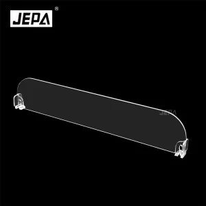 Clear PS Gondola Shelf Divider Anti-fall Merchandise Separator for Supermarket Retail Snack Store Shelf Product Organization