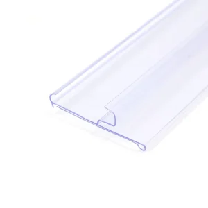 Clear PVC Extruded Supermarket Shelf Price Label Tag Holder
