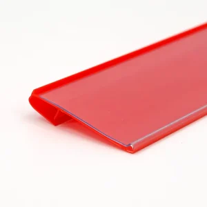 Clear PVC Extrusion Plastic Strip Profile Shelf Label Holders for Wire Shelving