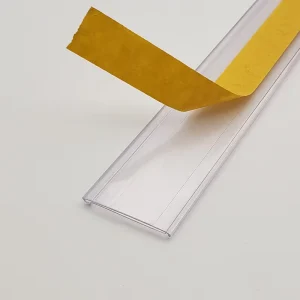 Clear PVC PET Adhesive Eco-friendly Custom Color Shelf Label Holder Industrial Cutting Extruding Price Tag Strip Display