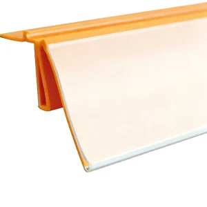Clear PVC Plastic Data Strip Curved Price Tag Display Label Holder Self Adhesive T Rail Supermarket