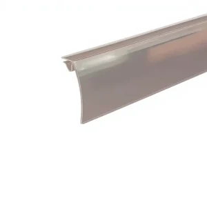 Clear PVC Price Tag Data Strip Display Rack Promotional Label Holder Supermarket Shelving OEM Custom Length Extrusion
