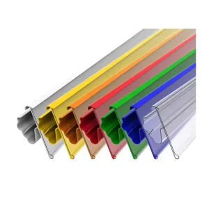 Clear Plastic PVC PET Shelf Label Holder Strips For Metal Wood Or Plastic Gondola Shelf With Price Tag Channel