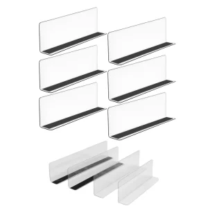Clear Plastic Shelf Dividers with Magnetic