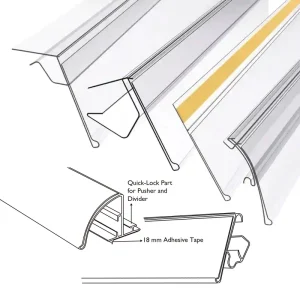 Clear Price Tag Holders Plastic Data Strip Shelf Holder Display