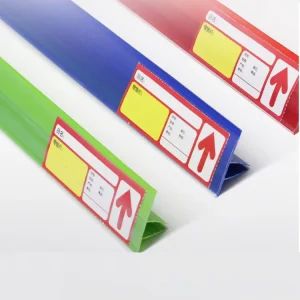Clear Sign Holder Price Ticket Tag Label Holder Shelf Talker Transparent Data Strip