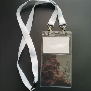 Clear Soft Plastic PVC Waterproof A6 Event Lanyard ID Card Holders Conference Exhibition Multi Slots Badge Holder