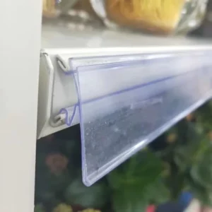 Co Extrusion Clear PVC Display Strip As Price Label Tag Holder for Supermarket